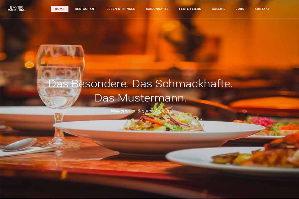 Webseite Restaurant