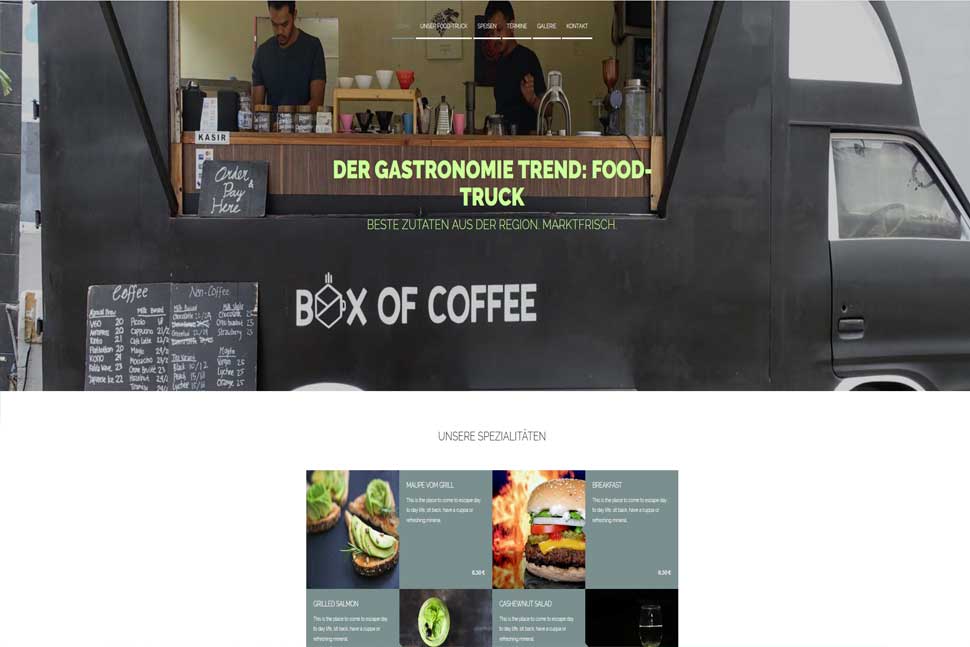 Food-Truck Homepage