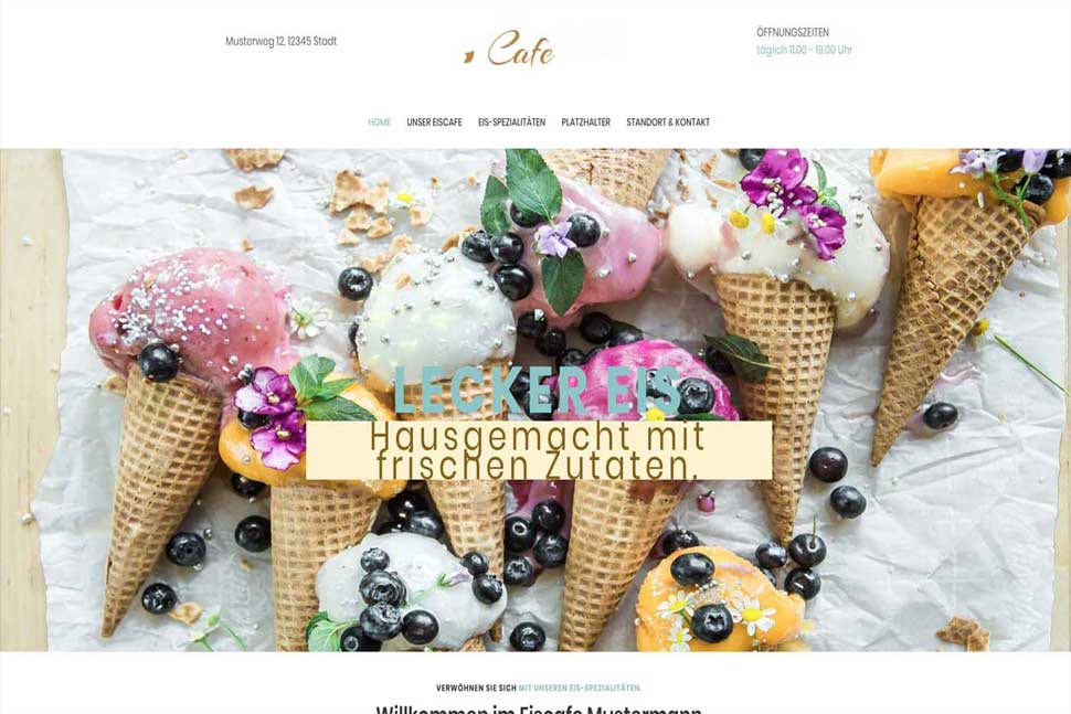Homepage Eiscafe